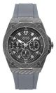 Guess Multi-function Stainless Steel watch with Silicone band in Mens Black/Gunmetal For Him with a 45MM case diameter and model number U1048G1